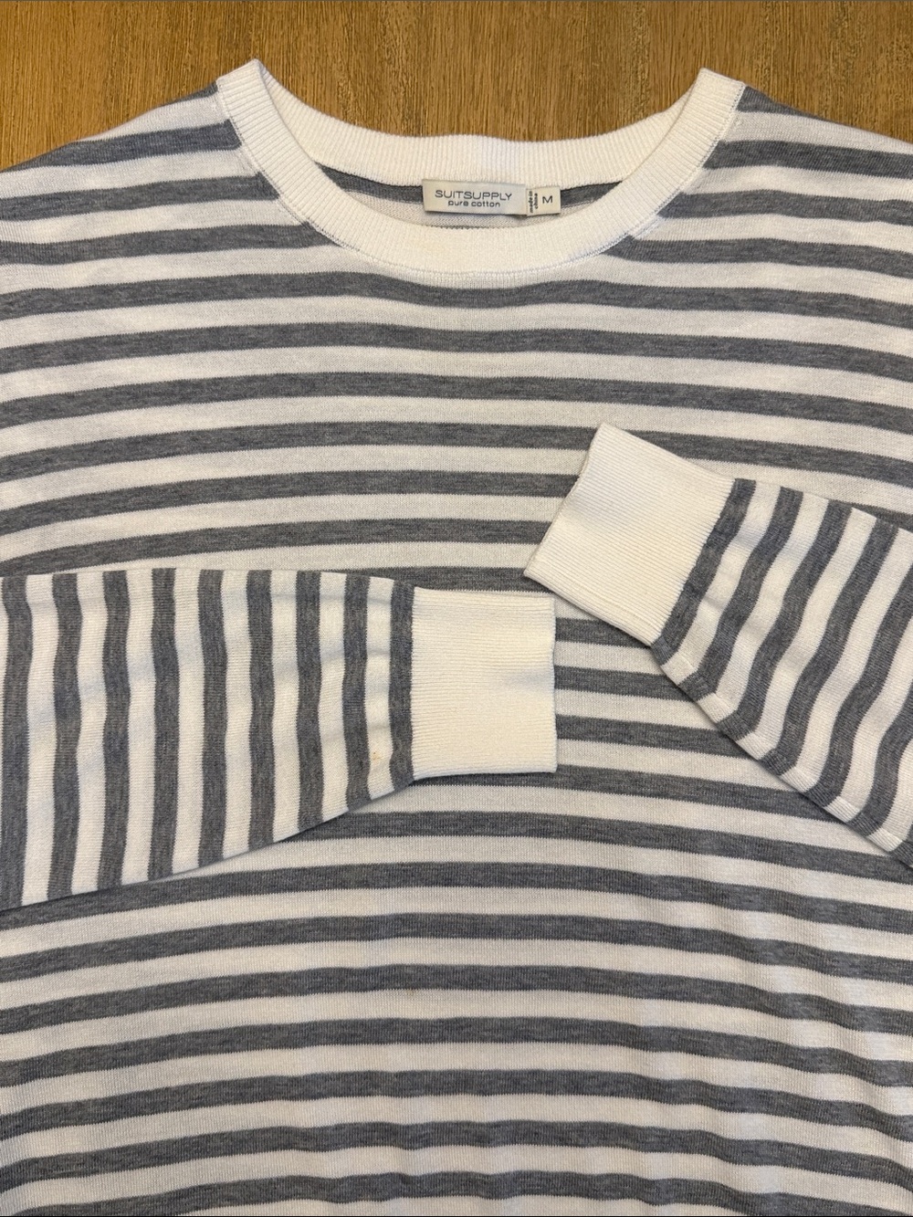 Suitsupply Striped Cotton Crewneck Sweater Men’s M